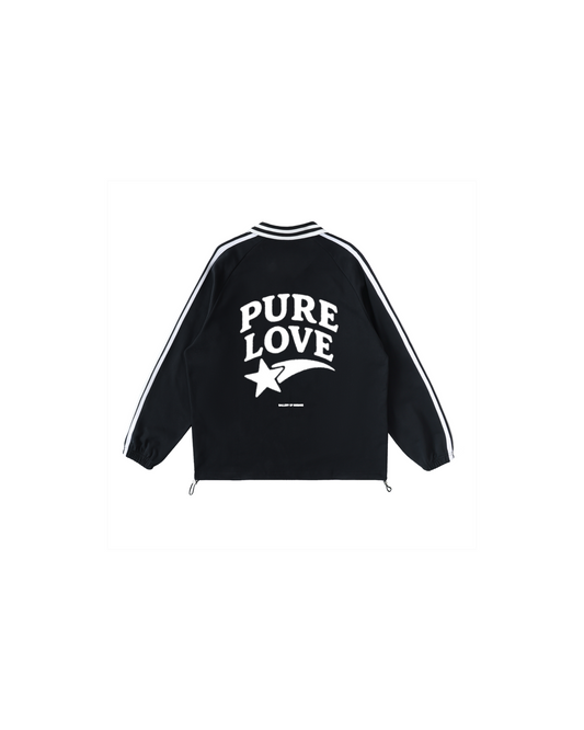 CONTRAST STRIPED LAPEL COLLARED SWEATSHIRT