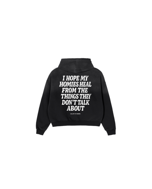 HEALING HOODIE HEAVYWEIGHT DISTRESSED